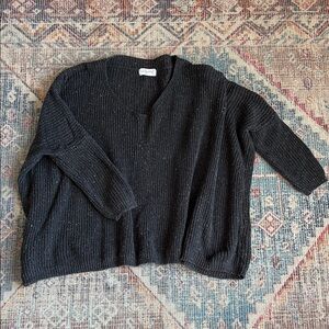 Carly Jean oversized charcoal sweater